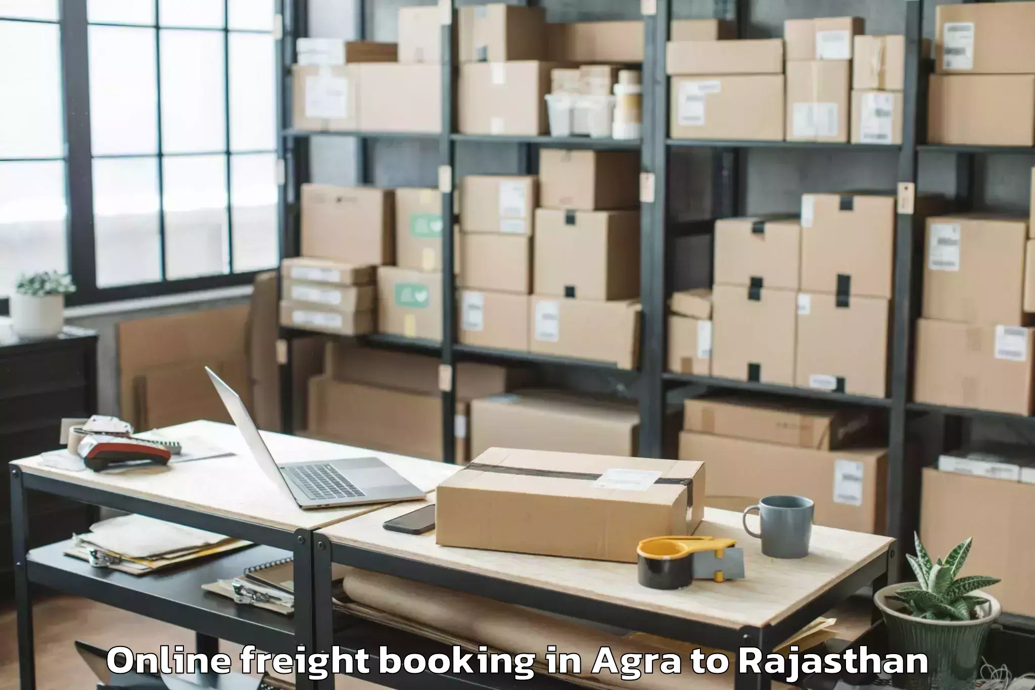 Affordable Agra to Sunrise University Alwar Online Freight Booking